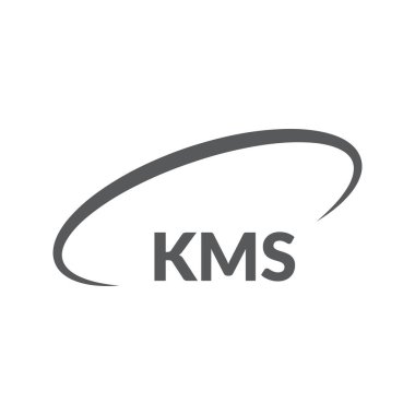 Beyaz arkaplanda KMS harfi logo tasarımı. Yaratıcı modern KMS harf logosu tasarımı. Vektör tasarımı.