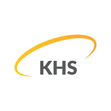 Beyaz arkaplanda KHS harf logosu tasarımı. Yaratıcı modern KHS harf logosu tasarımı. Vektör tasarımı.