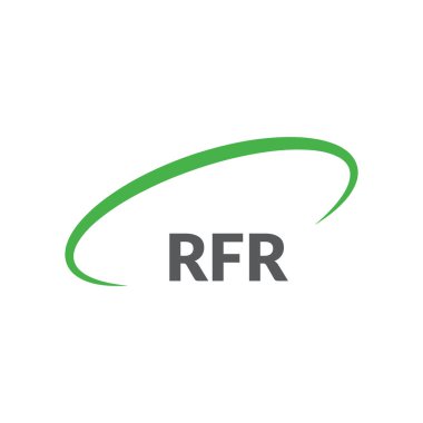 Beyaz arka planda RFR harf logosu tasarımı. Yaratıcı modern RFR harf logosu tasarımı. Vektör tasarımı.