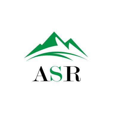 Beyaz arka planda ASR harf logosu tasarımı. Yaratıcı modern ASR harf logosu tasarımı. Vektör tasarımı.