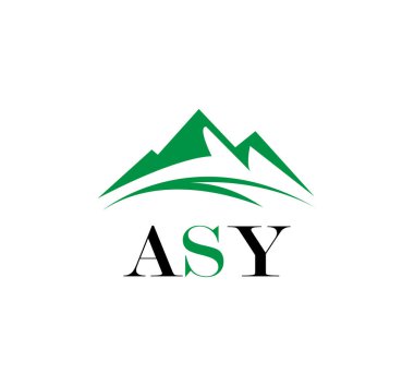 Beyaz arkaplanda ASY harf logosu tasarımı. Yaratıcı modern ASY harf logosu tasarımı. Vektör tasarımı.