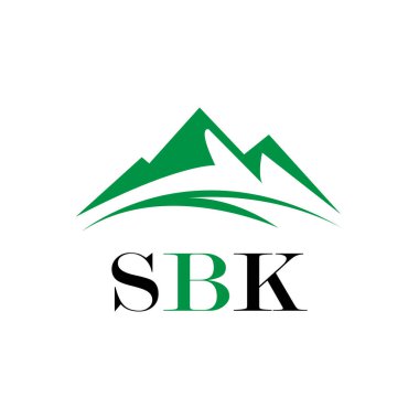 Beyaz arkaplanda SBK harf logosu tasarımı. Yaratıcı modern SBK harf logosu tasarımı. Vektör tasarımı.