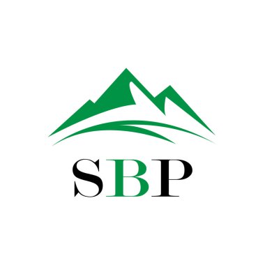 Beyaz arka planda SBP harfi logo tasarımı. Yaratıcı modern SBP harf logosu tasarımı. Vektör tasarımı.