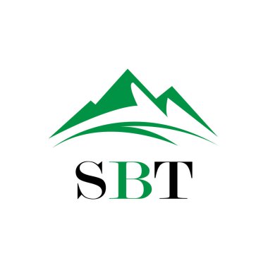 Beyaz arkaplanda SBT harf logosu tasarımı. Yaratıcı modern SBT harf logosu tasarımı. Vektör tasarımı.