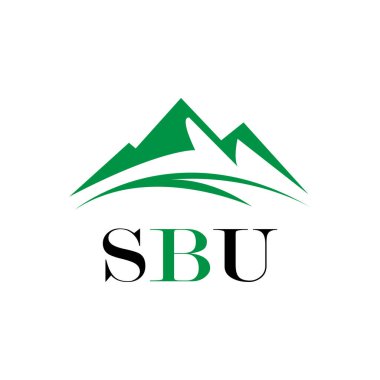 SBU letter logo design on white background. Creative  modern SBU letter logo design. Vector design. clipart