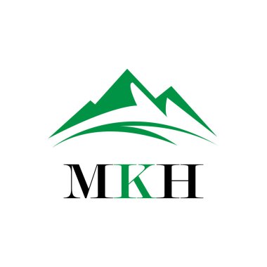 Beyaz arkaplanda MKH harf logosu tasarımı. Yaratıcı modern MKH harf logosu tasarımı. Vektör tasarımı.