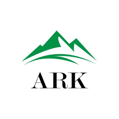Beyaz arka planda ARK harfi logo tasarımı. Yaratıcı modern ARK harf logosu tasarımı. Vektör tasarımı.