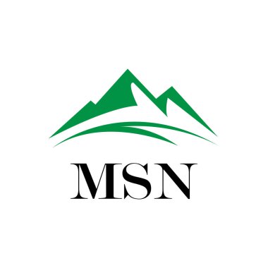 Beyaz arka planda MSN harf logosu tasarımı. Yaratıcı modern MSN harf logosu tasarımı. Vektör tasarımı.