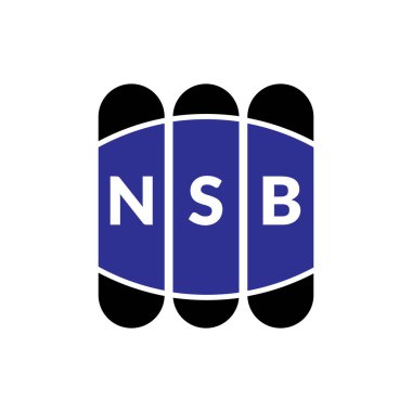 Beyaz arka planda NSB harfi logo tasarımı. Yaratıcı modern NSB harfi logo tasarımı. Vektör tasarımı.