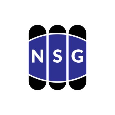 Beyaz arka planda NSG harf logosu tasarımı. Yaratıcı modern NSG harf logosu tasarımı. Vektör tasarımı.