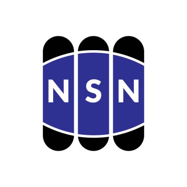 Beyaz arka planda NSN harf logosu tasarımı. Yaratıcı modern NSN harf logosu tasarımı. Vektör tasarımı.