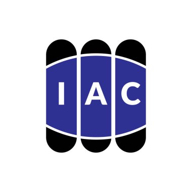 Beyaz arka planda IAC harf logosu tasarımı. Yaratıcı modern IAC harf logosu tasarımı. Vektör tasarımı.