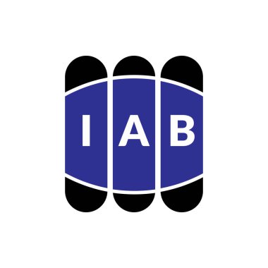 Beyaz arka planda IAB harf logosu tasarımı. Yaratıcı modern IAB harf logosu tasarımı. Vektör tasarımı.