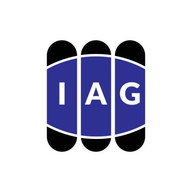 Beyaz arka planda IAG harf logosu tasarımı. Yaratıcı modern IAG harf logosu tasarımı. Vektör tasarımı.