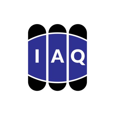 Beyaz arka planda IAQ harfi logo tasarımı. Yaratıcı modern IAQ harf logosu tasarımı. Vektör tasarımı.