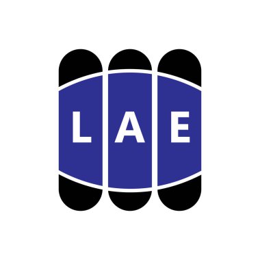 Beyaz arka planda LAE harf logosu tasarımı. Yaratıcı modern LAE harf logosu tasarımı. Vektör tasarımı.