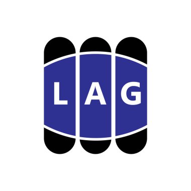 Beyaz arka planda LAG harfi logo tasarımı. Yaratıcı modern LAG harf logosu tasarımı. Vektör tasarımı.