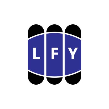 Beyaz arka planda LFY harf logosu tasarımı. Yaratıcı modern LFY harf logosu tasarımı. Vektör tasarımı.
