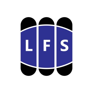 Beyaz arka planda LFS harf logosu tasarımı. Yaratıcı modern LFS harf logosu tasarımı. Vektör tasarımı.