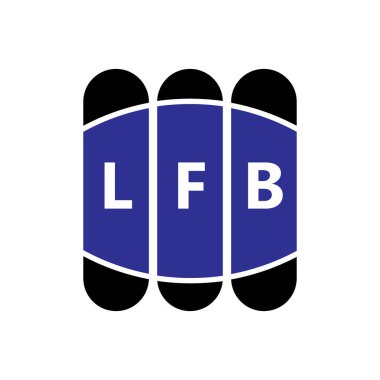 Beyaz arka planda LFB harfi logo tasarımı. Yaratıcı modern LFB harf logosu tasarımı. Vektör tasarımı.