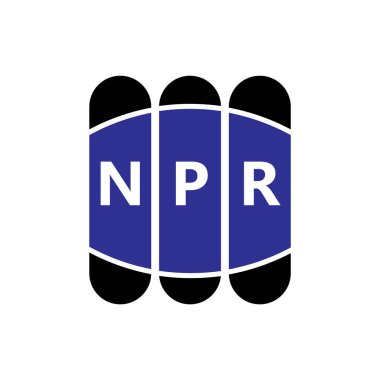 Beyaz arka planda NPR mektup logosu tasarımı. Yaratıcı modern NPR harf logosu tasarımı. Vektör tasarımı.