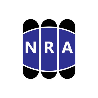 Beyaz arka planda NRA harf logosu tasarımı. Yaratıcı modern NRA harf logosu tasarımı. Vektör tasarımı.