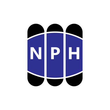 Beyaz arka planda NPH harf logosu tasarımı. Yaratıcı modern NPH harf logosu tasarımı. Vektör tasarımı.