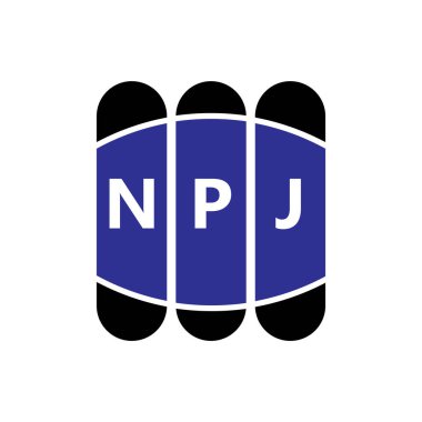 Beyaz arka planda NPJ harf logosu tasarımı. Yaratıcı modern NPJ harf logosu tasarımı. Vektör tasarımı.