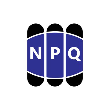 Beyaz arka planda NPQ harfi logo tasarımı. Yaratıcı modern NPQ harf logosu tasarımı. Vektör tasarımı.