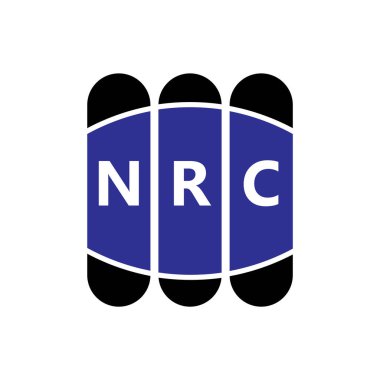 Beyaz arka planda NRC harf logosu tasarımı. Yaratıcı modern NRC harf logosu tasarımı. Vektör tasarımı.