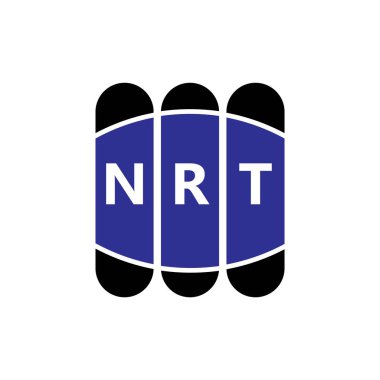 Beyaz arka planda NRT harf logosu tasarımı. Yaratıcı modern NRT harf logosu tasarımı. Vektör tasarımı.
