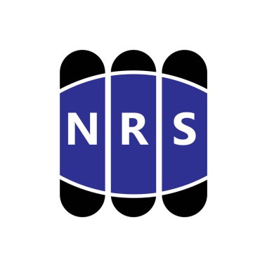 Beyaz arka planda NRS harf logosu tasarımı. Yaratıcı modern NRS harf logosu tasarımı. Vektör tasarımı.
