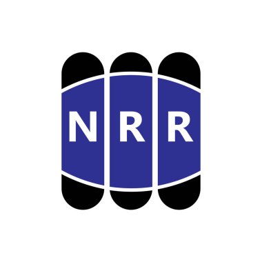Beyaz arka planda NRR harfi logo tasarımı. Yaratıcı modern NRR harf logosu tasarımı. Vektör tasarımı.