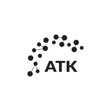 Beyaz arkaplanda ATK harf logosu tasarımı. Yaratıcı modern ATK harf logosu tasarımı. Vektör tasarımı.