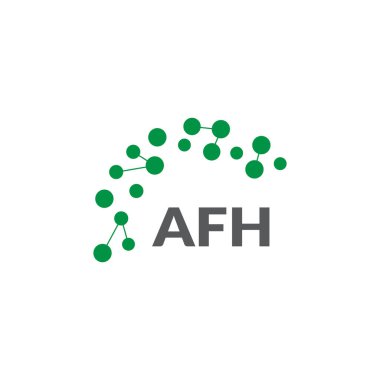 Beyaz arka planda AFH harf logosu tasarımı. Yaratıcı modern AFH harf logosu tasarımı. Vektör tasarımı.