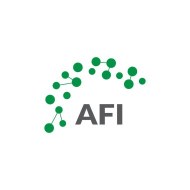 Beyaz arka planda AFI harf logosu tasarımı. Yaratıcı modern AFI harf logosu tasarımı. Vektör tasarımı.