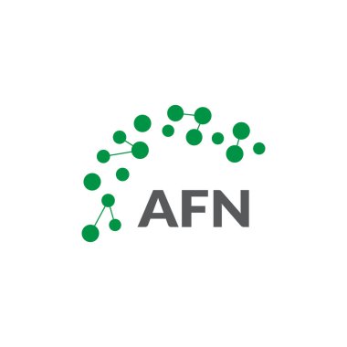 Beyaz arka planda AFN harfi logo tasarımı. Yaratıcı modern AFN harf logosu tasarımı. Vektör tasarımı.