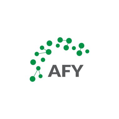 Beyaz arka planda AFY harf logosu tasarımı. Yaratıcı modern AFY harf logosu tasarımı. Vektör tasarımı.