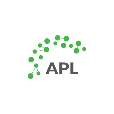 Beyaz arkaplanda APL harf logosu tasarımı. Yaratıcı modern APL harf logosu tasarımı. Vektör tasarımı.