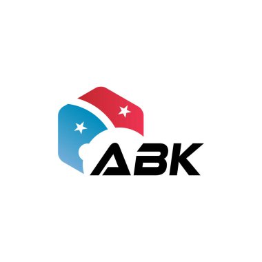 Beyaz arka planda ABK harf logosu tasarımı. Yaratıcı, modern ABK harf logosu tasarımı. Vektör tasarımı.