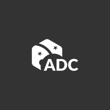 Beyaz arka planda ADC harf logosu tasarımı. Yaratıcı modern ADC harf logosu tasarımı. Vektör tasarımı.