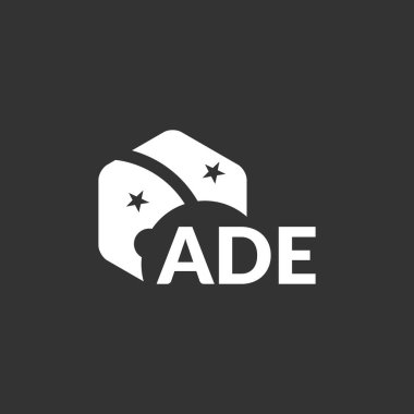 Beyaz arkaplanda ADE harf logosu tasarımı. Yaratıcı modern ADE harf logosu tasarımı. Vektör tasarımı.