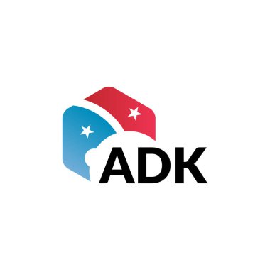 Beyaz arkaplanda ADK harf logosu tasarımı. Yaratıcı modern ADK harf logosu tasarımı. Vektör tasarımı.