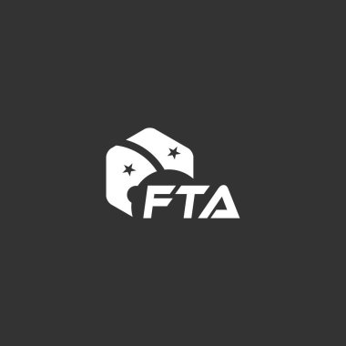 Beyaz arka planda FTA mektup logosu tasarımı. Yaratıcı modern FTA harf logosu tasarımı. Vektör tasarımı.