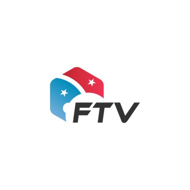 Beyaz arka planda FTV harfi logo tasarımı. Yaratıcı modern FTV harf logosu tasarımı. Vektör tasarımı.