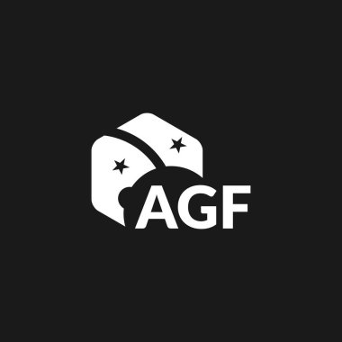 Beyaz arkaplanda AGF harf logosu tasarımı. Yaratıcı modern AGF harf logosu tasarımı. Vektör tasarımı.