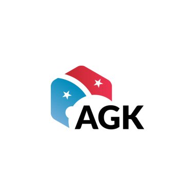 Beyaz arkaplanda AGK harf logosu tasarımı. Yaratıcı modern AGK harf logosu tasarımı. Vektör tasarımı.