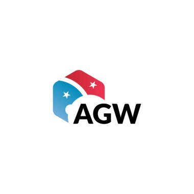 Beyaz arkaplanda AGW harf logosu tasarımı. Yaratıcı modern AGW harf logosu tasarımı. Vektör tasarımı.