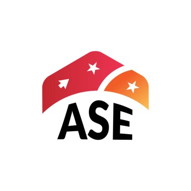 Beyaz arka planda ASE mektup logosu tasarımı. Yaratıcı modern ASE mektup logosu tasarımı. Vektör tasarımı.