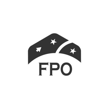 Beyaz arka planda FPO harf logosu tasarımı. Yaratıcı modern FPO harf logosu tasarımı. Vektör tasarımı.